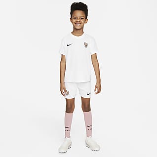 FFF 2020 (wersja wyjazdowa) Strój piłkarski dla małych dzieci Nike