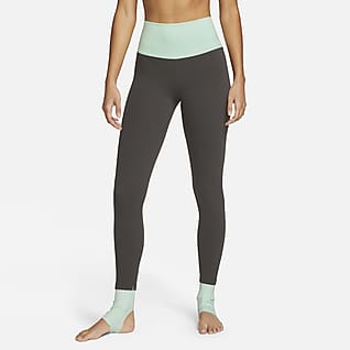 Nike Yoga Dri-FIT Luxe Женские слегка укороченные тайтсы с высокой посадкой и цветовыми блоками