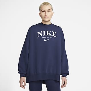 Nike Sportswear Essentials Sweatshirt de lã cardada com grandes dimensões para mulher