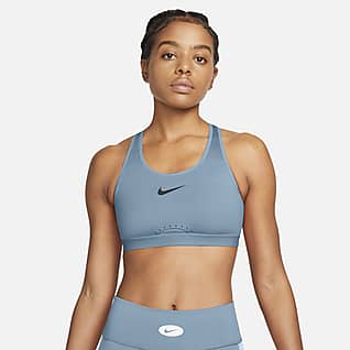 Nike Dri-FIT Swoosh Bra deportivo ajustable sin almohadilla de alta sujeción para mujer