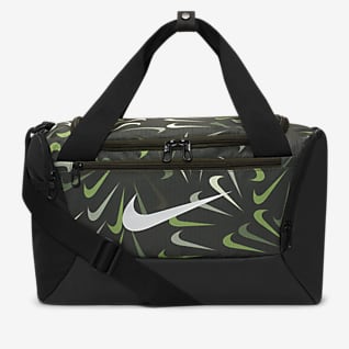 Nike Brasilia 9.5 Εμπριμέ τσάντα γυμναστηρίου για προπόνηση (μέγεθος Extra Small, 25 L)