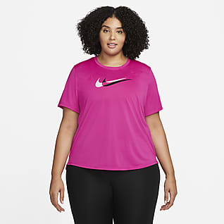 Nike Dri-FIT Swoosh Run Kortærmet løbetop til kvinder (plus size)