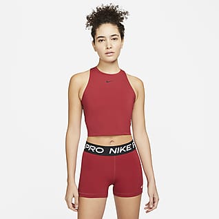 Nike Pro Dri-FIT Camisola sem mangas recortada com grafismo para mulher