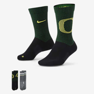 Nike College Multiplier (Oregon) Crew Socks (2 Pairs)