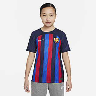 FC Barcelona 2022/23 Stadium Home เสื้อแข่งฟุตบอลเด็กโต Nike Dri-FIT