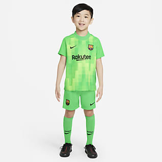 F.C. Barcelona 2021/22 Goalkeeper Younger Kids' Football Kit