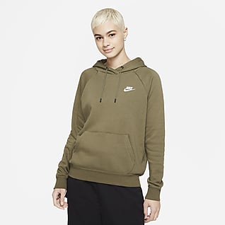 Nike Sportswear Essential Sudadera con capucha sin cierre de tejido Fleece para mujer