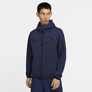 nike tech tracksuit black and blue