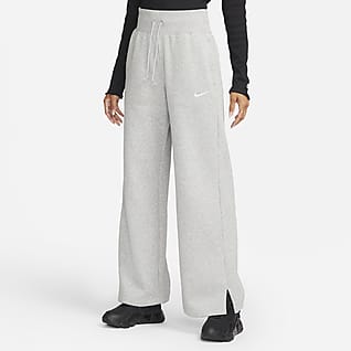 Nike Sportswear Phoenix Fleece Γυναικείο ψηλόμεσο παντελόνι φόρμας με φαρδιά μπατζάκια