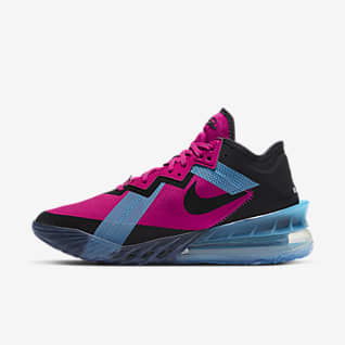 lebron james pink and blue shoes