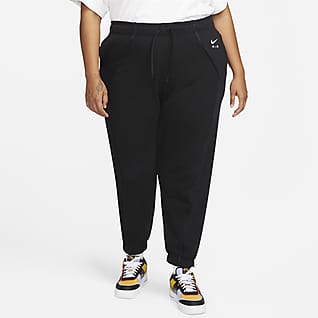 Nike Air Joggingbroek van fleece met halfhoge taille voor dames (Plus Size)