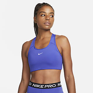 Nike Dri-FIT Swoosh Brassière de sport à maintien normal avec coussinet une pièce pour Femme