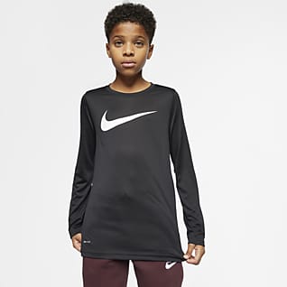 Nike Dri-FIT Big Kids' Long-Sleeve Training T-Shirt