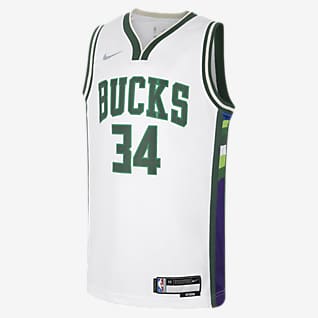 Milwaukee Bucks Koszulka dla dużych dzieci Nike Dri-FIT NBA Swingman