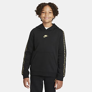 Nike Sportswear Pullover-hættetrøje i fleece til større børn (drenge)