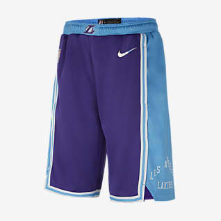 Los Angeles Lakers Nike Dri-FIT NBA Swingman-shortsene til større børn