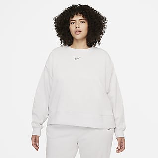 Nike Sportswear Collection Essentials Γυναικείο φλις crew σε φαρδιά γραμμή (μεγάλα μεγέθη)