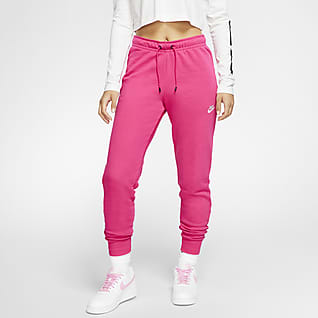 Nike Sportswear Essential Fleece-Hose mit mittelhohem Bund für Damen