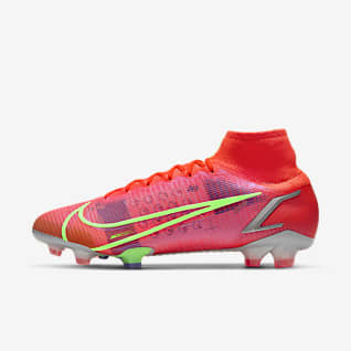 red and white nike soccer cleats