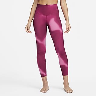 Nike Yoga Dri-FIT Højtaljede 7/8-leggings med gradueret print til kvinder