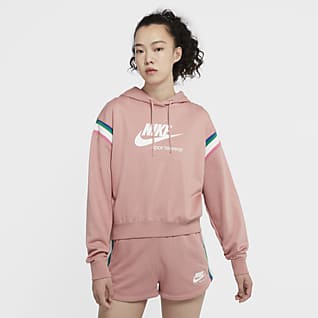 light pink nike hoodie womens