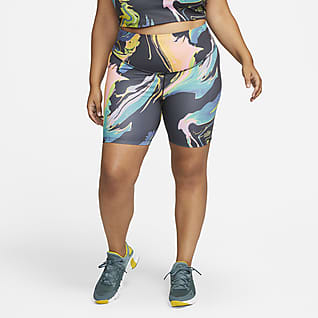 Nike One Aurora Shorts marmolados de 18 cm para mujer (talla grande)