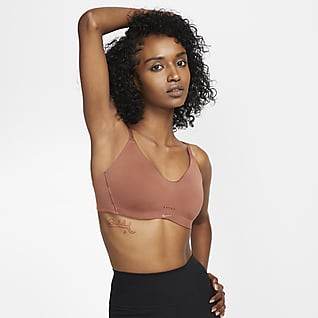 Nike Dri-FIT Alate Minimalist Bra imbottito a sostegno leggero – Donna
