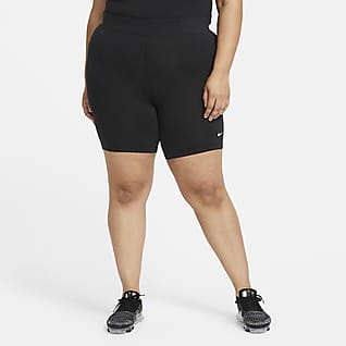 Nike Sportswear Essential Cykelshorts med medelhög midja för kvinnor (Plus size)