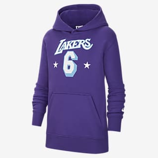 Los Angeles Lakers Dzianinowa bluza z kapturem dla dużych dzieci Nike NBA