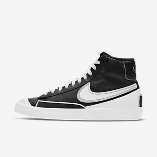 all black nike high top shoes