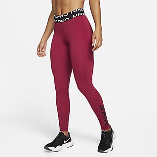 Nike Pro Dri-FIT Grafik-Leggings mit halbhohem Bund für Damen