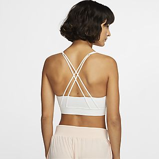 tan nike sports bra