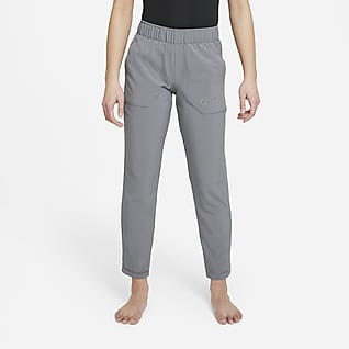 Nike Yoga Dri-FIT Pants de tejido Woven para niña talla grande