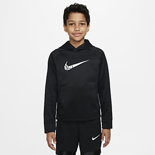 Nike Therma-FIT Kapucnis kosárlabdás pulóver nagyobb gyerekeknek (fiúk)