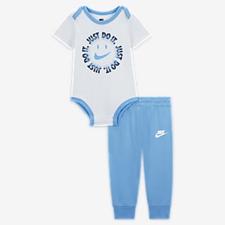 Nike Conjunto de body y pantalones de entrenamiento para bebé (0-9M)
