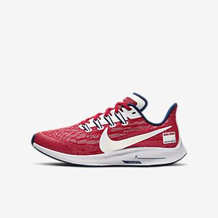 red nike running shoes