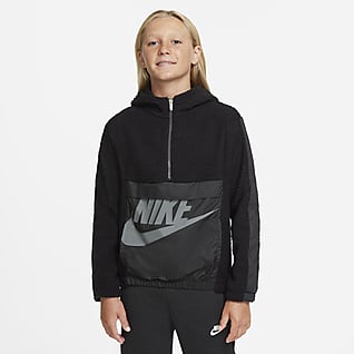 Nike Sportswear Winterized hættetrøje med lynlås i halv længde til større børn (drenge)