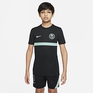 Club América Academy Pro Playera de fútbol de manga corta Nike Dri-FIT para niños talla grande