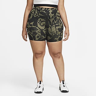 Nike One Luxe Icon Clash Women's Mid-Rise Training Bike Shorts (Plus Size)