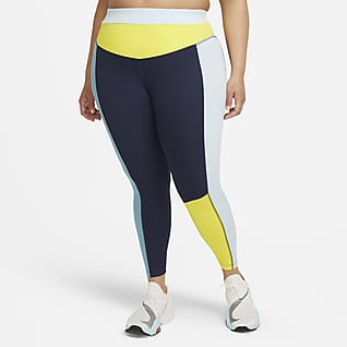 Nike One Women's Mid-RIse 7/8 Color-Block Leggings (Plus Size)