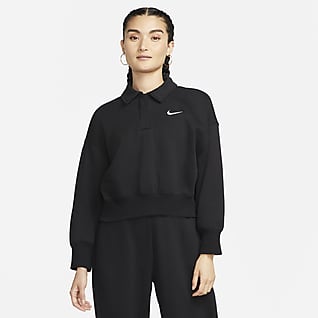 Nike Sportswear Phoenix Fleece Sweat-shirt polo court à manches 3/4 pour Femme