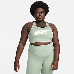 Nike Dri-FIT Swoosh Icon Clash Bra deportivo talla grande sin almohadilla de media sujeción para mujer Nike Swoosh 