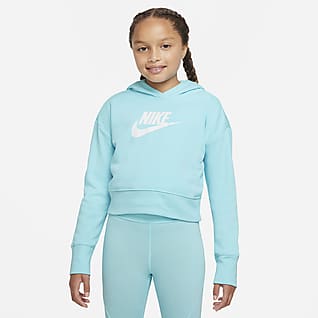 Nike Sportswear Club Frottéhettegenser til store barn (jente)