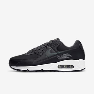 nike air max 90 black and white suede