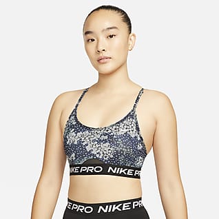 Nike Pro Dri-FIT Indy Women's Light-Support Padded Strappy Printed Sports Bra