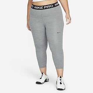 Nike Pro Leggings cropped de tiro medio para mujer (talla grande)