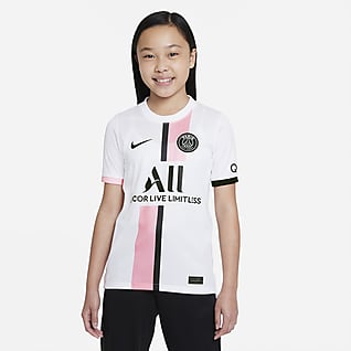 Paris Saint-Germain 2021/22 Stadium (wersja wyjazdowa) Koszulka piłkarska dla dużych dzieci Nike Dri-FIT