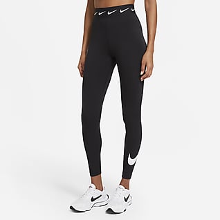 nike women's pro tights - grey/black