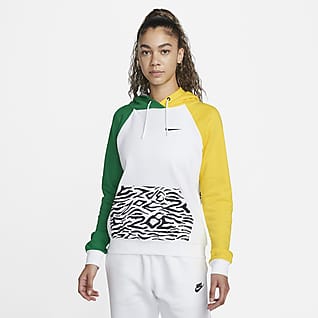 Zoe's Nike Sportswear Essential x Doernbecher Freestyle Sudadera con gorro sin cierre de tejido Fleece para mujer
