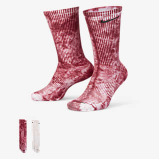 Nike Everyday Plus Chaussettes mi-mollet épaisses à motif tie-dye (2 paires)